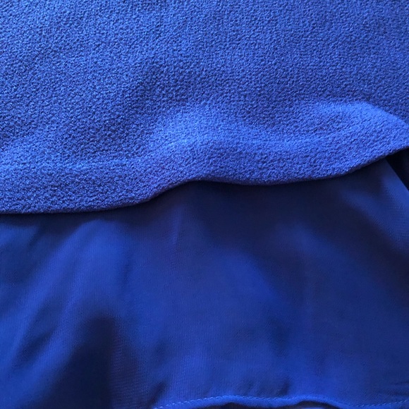 Blue Zara top with chiffon hem - Picture 2 of 2